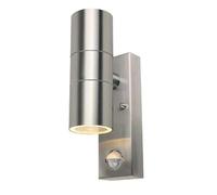 Power Master S8163 IP44 Outdoor Twin PIR Light - Stainless Steel, IP44, 240V