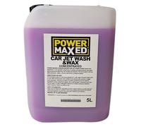 Power Maxed Jet Wash & Wax 5L Concentrate - 2 in 1 Car Pre Wash Cleaner & Wax - Dilutes 20:1 - Pressure Washer & Foam Lance Compatible - PH Neutral High Gloss Finish