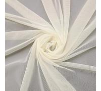 Power Mesh Fabric Stretch: 4-Way Net Superfine Fabric Nylon Spandex Sheer Mesh - 5 Yards Long 60" Wide (Light Nude)