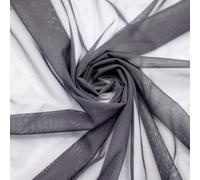 Power Mesh Fabric Superfine 4-Way Stretch Net Fabric Nylon Spandex Sheer Mesh, 2 Yards Long 152cm Wide (Black)