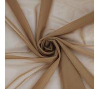 Power Mesh Fabric Superfine 4-Way Stretch Net Fabric Nylon Spandex Sheer Mesh, 5 Yards Long 152cm Wide (Dark Nude)