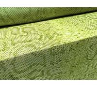 Power mesh net Sheer Stretch Spandex Fashion Fabric, per metre - Snakeskin Animal Print - Lime & Green