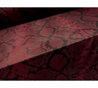 Power mesh net Sheer Stretch Spandex Fashion Fabric, per metre - Snakeskin Animal Print - Wine