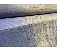 Power mesh net Stretch Fabric, per metre - Blue Floral Graduated Border Print