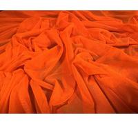 Power mesh net Stretch Spandex Fabric, per metre - Plain - Bright Orange