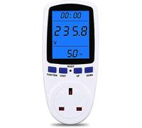 Power Meter Plug Energy Monitor Watt Backlight LCD Display Electricity Usage Consumption Analyzer Voltage Amps Wattage KWH Outlet Socket, Updated Version 180° Viewing Angle