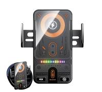 Power Mount Go - Car Wireless Charger 15W Fast Charging Air Vent Cradle Phone Holder | Intelligent Auto Lock System with Stable Grip Design for Navigation Music Video Streaming Road Trips Daily Drivin