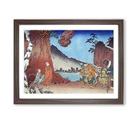 Power Of Prayer By Utagawa Kuniyoshi Asian Japanese Framed Wall Art Print, Ready to Hang Picture for Living Room Bedroom Home Office Décor, Walnut A2 (64 x 46 cm)