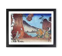 Power Of Prayer By Utagawa Kuniyoshi Asian Japanese Framed Wall Art Print, Ready to Hang Picture for Living Room Bedroom Home Office Décor, Black A2 (64 x 46 cm)