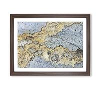Power Of The Soul In Abstract Modern Art Framed Wall Art Print, Ready to Hang Picture for Living Room Bedroom Home Office Décor, Walnut A4 (34 x 25 cm)
