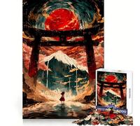 Power of Torii Gate Jigsaw Puzzle for Teenagers 1000 Pieces Cognitive Toy Quiet Hobby Premium Edge (38x26cm)