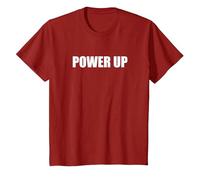 Power On T-Shirt, Youth, Cranberry Red, X-Small