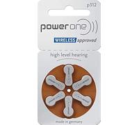 Power One PO-312 Zinc Air Hearing Aid Batteries (Brown) Size 312 (60 Cells)