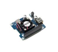 Power Over Ethernet HAT (F) for Raspberry Pi 5/CM 5 High Power Onboard Cooling Fan with Metal Heatsink Supports 802.3af/at Network Standard