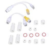 Power Over Ethernet Splitter Networking Cabling Connector RJ45 Connector For Security Camera Install Double Purpose Power Over Ethernet Separator Outdoor Device Networking Adapter