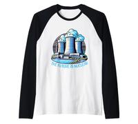 Power Plants The Future is Nuclear Raglan Baseball Tee