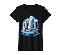 Power Plants The Future is Nuclear Value Graphic T-Shirt, Women, Black, M