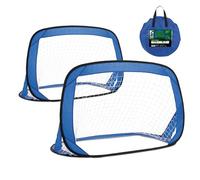 Toyrific Goaline Pop up Goals | Set of 2 Foldable Goals for Kids Football Training with Carry Bag Outdoor & Indoor Use, Blue