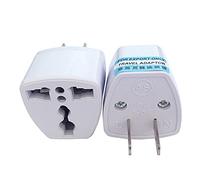 Power Plug Adapter, Grounding Pin EU Europe UK Asia Australia China Japan to USA AC Travel Converter Worldwide Travel 2