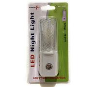 Power Plus Automatic LED Safety Night Light with Electronic Sensor,White - 1W, 1A Fuse 220-240V