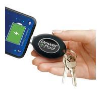 POWER POD - VENTEO - Mini external battery - Portable charger on key ring - Lightning - Lightweight - Black - Rechargeable - 2 hours of power