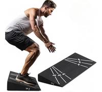 Power Press Squat Wedge Block - Adjustable Angle Ramp Blocks for Heel Elevated Squats - Calf Raise Platform Board