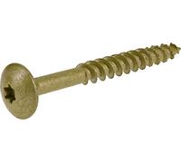Power Pro 47874 Star Drive Construction Lag Screws Rust Protection for Outdoor Wood Projects, 5/16" x 2-1/2", 5lb Tub, Ceramic Coated Bronze, 175pcs