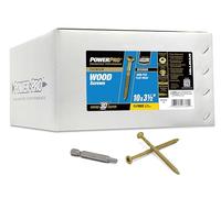 Power Pro 967781 Wood Screws, 10 x 3-1/2", Premium Outdoor Deck Screws, Rust Resistant, Epoxy Coated Bronze, 1000pcs Box