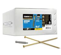 Power Pro 967784 Wood Screws, 10 x 5", Premium Outdoor Deck Screws, Rust Resistant, Epoxy Coated Bronze, 750pcs Box