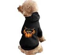 Power Pumpkin Weightlifting Dog Hoodies Hooded Sweatshirts Pet Costmes Puppy Pullover Cat Clothes Top