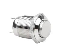 Power Push Button - 12mm Round Self-Resetting Trigger - Metal Waterproof Push Button,for Home Machine Outdoor Equipment Electronics Workshop Automotive Factory