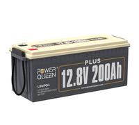 Power Queen 12V 200Ah PLUS LiFePO4 Deep Cycle Lithium Battery, 4000 to 15000 Cycles, Built-in 200A BMS, 2560W Load Power, Backup Battery in Case of Power Outage, Perfect for RV, Off-Grid System, Solar