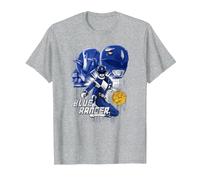 Power Rangers Blue Ranger T-Shirt, Men, Heather Grey, Large