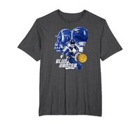 Power Rangers Blue Ranger T-Shirt, Men's Big and Tall, Dark Heather Grey, 4X Tall