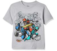Power Rangers Boys' Little Dino-Charge Short Sleeve Tee, Silver, 7