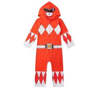 Power Rangers Boys Red Hooded Cosplay Jumpsuit Toddler to Small Kids