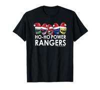Power Rangers Christmas Group Shot Line Up Ho-Ho Rangers T-Shirt