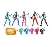 Power Rangers Dino Fury 5 Team Multipack 6-Inch Action Figure Toys with Keys and Chromafury Saber Weapon Accessories (Amazon Exclusive)