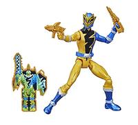 Power Rangers Dino Fury Gold Ranger 15-Cm Action Figure Toy with Dino-Themed Accessory for Ages 4 and Up