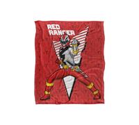 Power Rangers : Dino Fury Red Ranger Character Silky Touch Super Soft Throw Blanket Multi