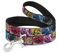 Power Rangers Dog Leash | Sabans Power Rangers Ranger Zord and Icon Blocks and Logo Durable Stylish For Walks