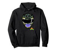 Power Rangers Green Ranger Big Face Pullover Hoodie, Adult Unisex, Black, X-Large