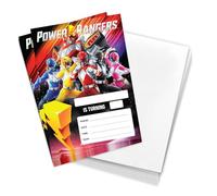 Power Rangers Invitations Invites Happy Birthday Cards 10 Count With Envelopes Boys Girls Kids Party (Style A)