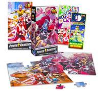 Power Rangers Jigsaw Puzzle Set for Kids - Bundle with 2 Power Rangers 24 Piece Puzzles Plus Tattoos and More | Power Rangers Jigsaw Puzzles for Boys
