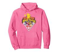 Power Rangers Logo Group Retro Power Squad Vintage Emblem Pullover Hoodie, Adult Unisex, Bright Pink, XX-Large