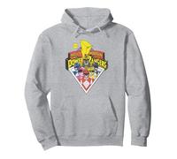 Power Rangers Logo Group Retro Power Squad Vintage Emblem Pullover Hoodie, Adult Unisex, Heather Grey, Medium