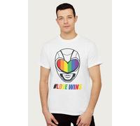 Power Rangers Men's Love WinsVisor Powers Rangers T-Shirt in White | Size: Medium Power Rangers White M