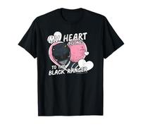 Power Rangers My Heart Belongs to The Black Ranger Vintage T-Shirt