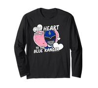 Power Rangers My Heart Belongs to The Blue Ranger Vintage Long Sleeve T-Shirt