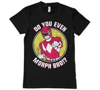 Power Rangers Officially Licensed Do You Even Morph Bro Mens T-Shirt (Black), Small